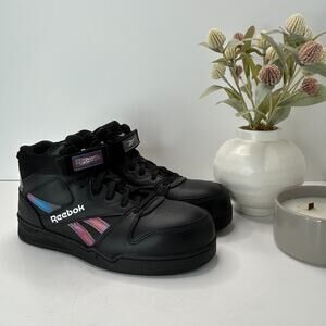 Reebok Work Hi-Top Sneakers Non-metal Safety Composite Toe Black RB494 Women 8M